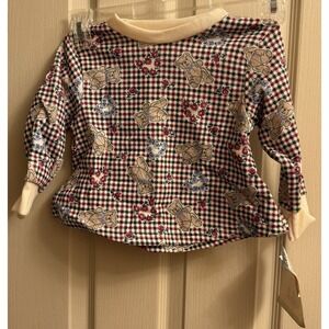 VTG 90s Sears Teddy‎ Bears -N- Tea Cups Long Sleeve Shirt Kids 2T Deadstock New